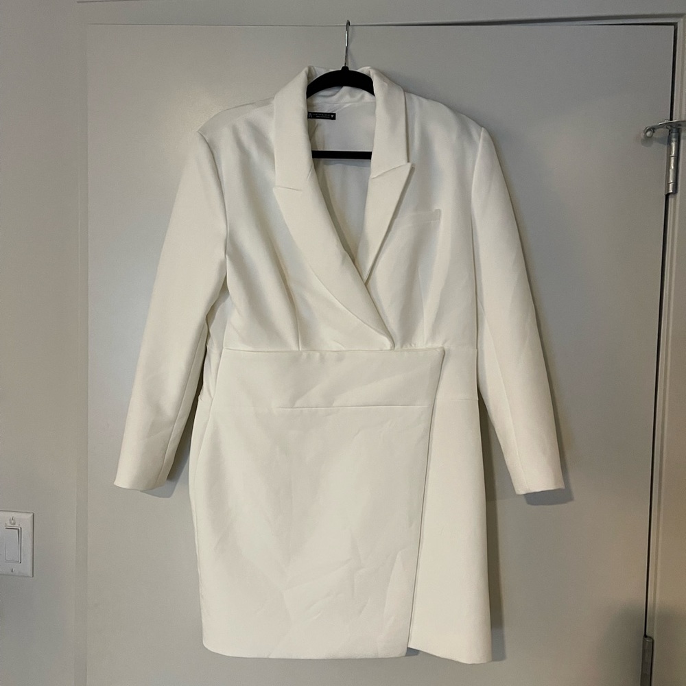 White Blazer Dress